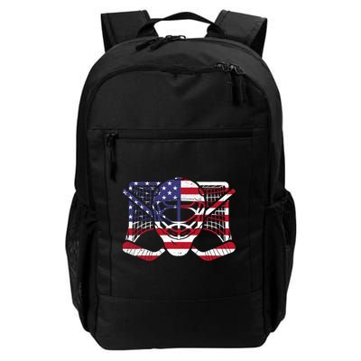 Ice Hockey Goalie American Flag USA Goalie mask 4th of July Backpack