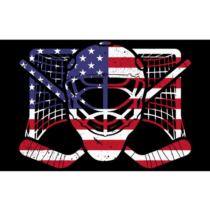 Ice Hockey Goalie American Flag USA Goalie mask 4th of July Bumper Sticker