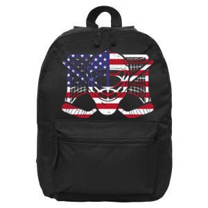 Ice Hockey Goalie American Flag USA Goalie mask 4th of July 16 in Basic Backpack