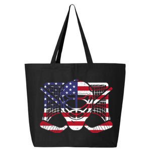 Ice Hockey Goalie American Flag USA Goalie mask 4th of July 25L Jumbo Tote