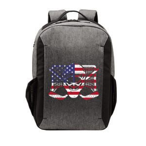 Ice Hockey Goalie American Flag USA Goalie mask 4th of July Vector Backpack