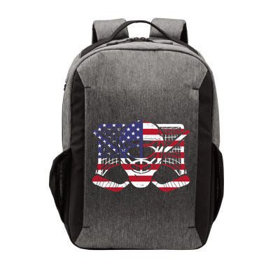 Ice Hockey Goalie American Flag USA Goalie mask 4th of July Vector Backpack