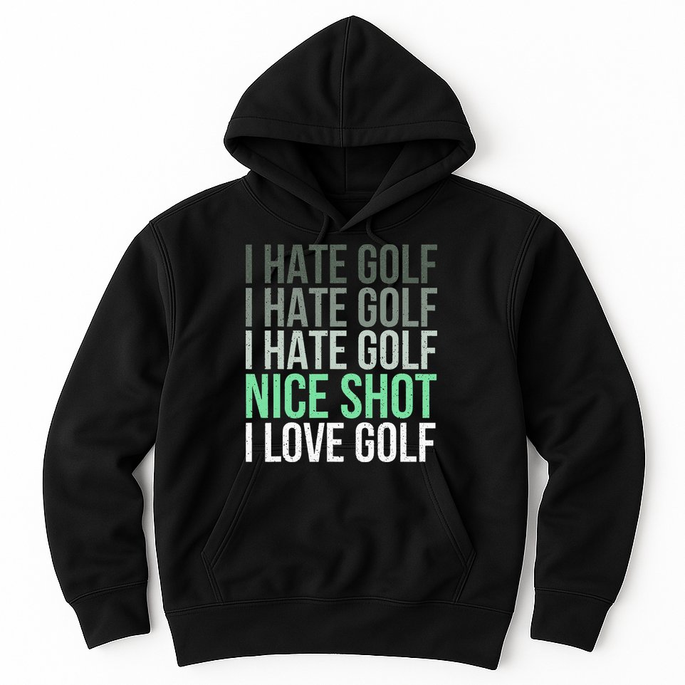 I Hate Golf Nice Shot I Love Golf - Golfer Golfing Lover Hoodie