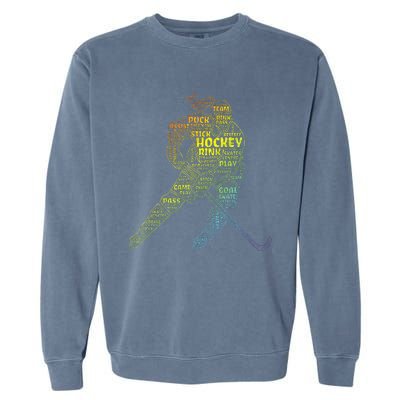 Ice Hockey Girl Garment-Dyed Sweatshirt