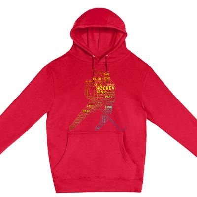 Ice Hockey Girl Premium Pullover Hoodie