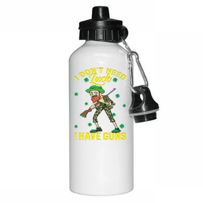 I Have Guns Happy St Hatrick's Day Hunting Gift Aluminum Water Bottle