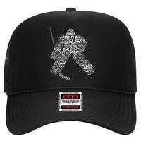 Ice Hockey Goalie Hockey High Crown Mesh Back Trucker Hat