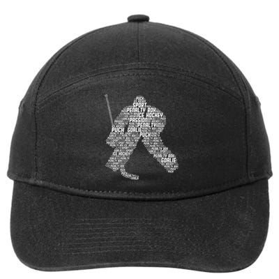 Ice Hockey Goalie Hockey 7-Panel Snapback Hat