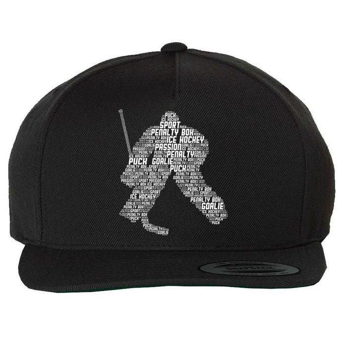 Ice Hockey Goalie Hockey Wool Snapback Cap