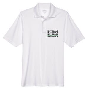 I Hate Golf Oh Nice Shot I Love Golf Humor Men's Origin Performance Pique Polo