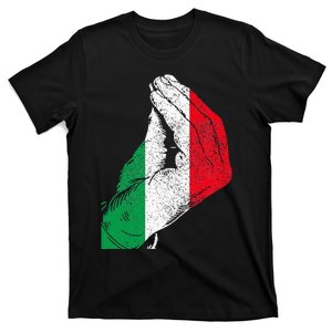 Italy Hand Gesture Italia Italian Flag Pride Funny T-Shirt