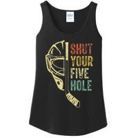 Ice Hockey Goalie Funny Shut Your Five Hole Ladies Essential Tank