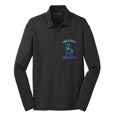 Ice Hockey Game Player Father And Son Field Hockey Gift Silk Touch Performance Long Sleeve Polo