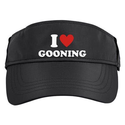 I Heart Gooning I Love Gooning Adult Drive Performance Visor