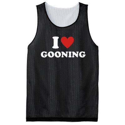 I Heart Gooning I Love Gooning Mesh Reversible Basketball Jersey Tank