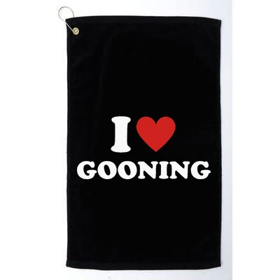 I Heart Gooning I Love Gooning Golf Towel