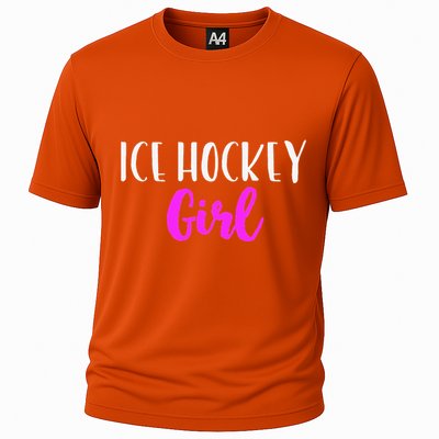 Ice Hockey Girl Player Women Funny Cute Lover Cooling Performance Crew T-Shirt