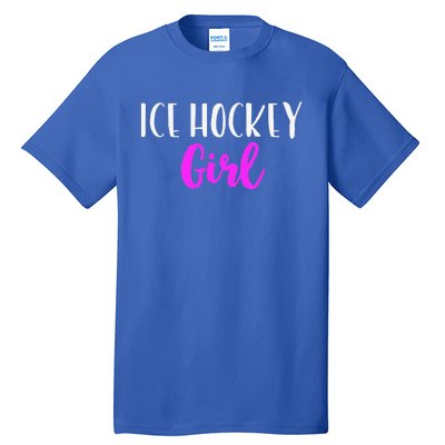 Ice Hockey Girl Player Women Funny Cute Lover Tall T-Shirt