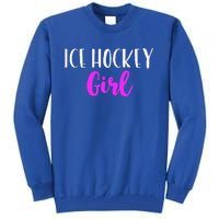 Ice Hockey Girl Player Women Funny Cute Lover Tall Sweatshirt