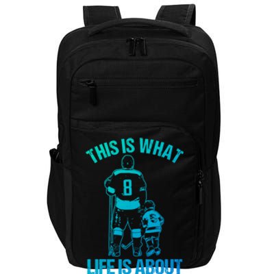 Ice Hockey Game Player Father And Son Field Hockey Gift Impact Tech Backpack