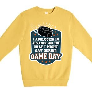 Ice Hockey Game Day For Ice Hockey Fans Cute Gift Premium Crewneck Sweatshirt