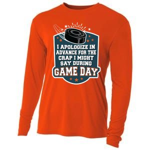 Ice Hockey Game Day For Ice Hockey Fans Cute Gift Cooling Performance Long Sleeve Crew