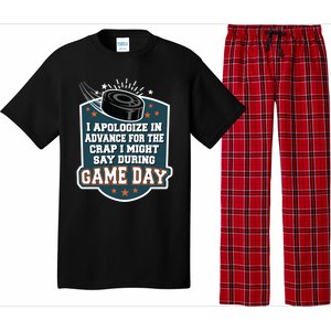 Ice Hockey Game Day For Ice Hockey Fans Cute Gift Pajama Set