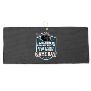 Ice Hockey Game Day For Ice Hockey Fans Cute Gift Large Microfiber Waffle Golf Towel