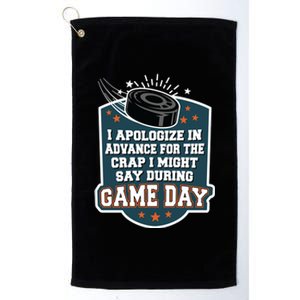 Ice Hockey Game Day For Ice Hockey Fans Cute Gift Platinum Collection Golf Towel