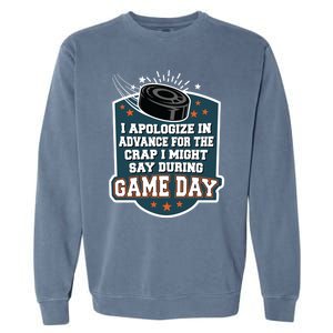 Ice Hockey Game Day For Ice Hockey Fans Cute Gift Garment-Dyed Sweatshirt