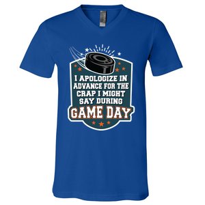 Ice Hockey Game Day For Ice Hockey Fans Cute Gift V-Neck T-Shirt