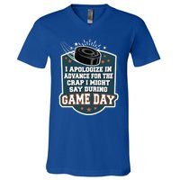 Ice Hockey Game Day For Ice Hockey Fans Cute Gift V-Neck T-Shirt