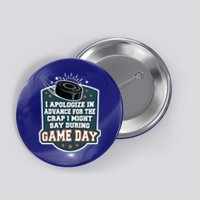 Ice Hockey Game Day For Ice Hockey Fans Cute Gift Button