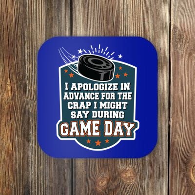 Ice Hockey Game Day For Ice Hockey Fans Cute Gift Coaster