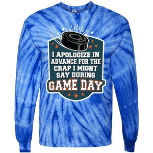 Ice Hockey Game Day For Ice Hockey Fans Cute Gift Tie-Dye Long Sleeve Shirt