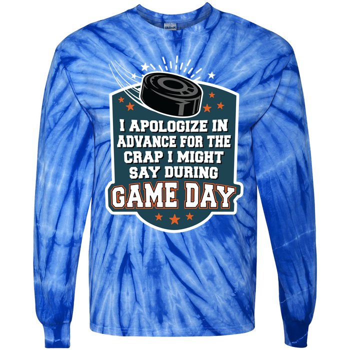 Ice Hockey Game Day For Ice Hockey Fans Cute Gift Tie-Dye Long Sleeve Shirt