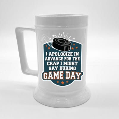 Ice Hockey Game Day For Ice Hockey Fans Cute Gift Beer Stein