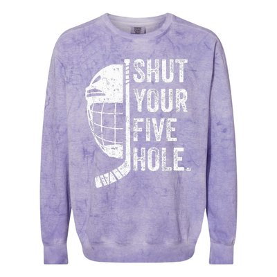 Ice Hockey Goalie Colorblast Crewneck Sweatshirt