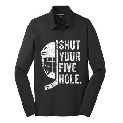 Ice Hockey Goalie Silk Touch Performance Long Sleeve Polo