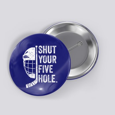Ice Hockey Goalie Button