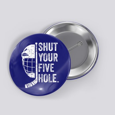 Ice Hockey Goalie Button