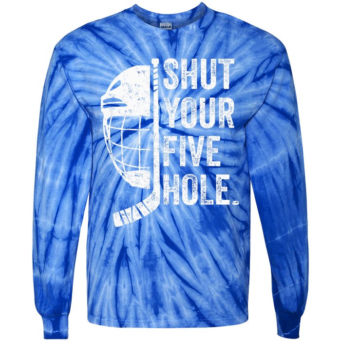 Ice Hockey Goalie Tie-Dye Long Sleeve Shirt