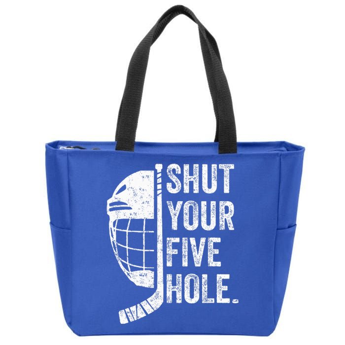 Ice Hockey Goalie Zip Tote Bag