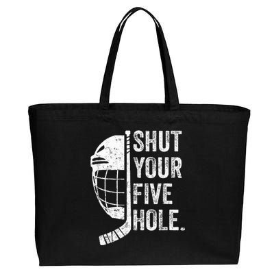 Ice Hockey Goalie Cotton Canvas Jumbo Tote