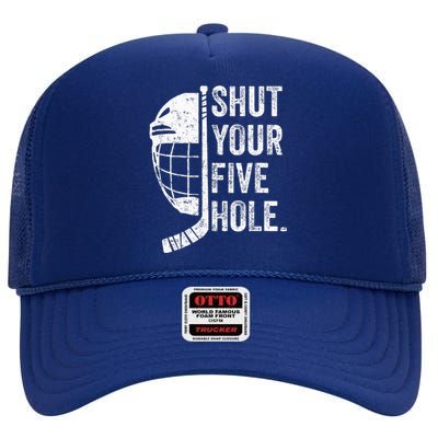 Ice Hockey Goalie High Crown Mesh Back Trucker Hat