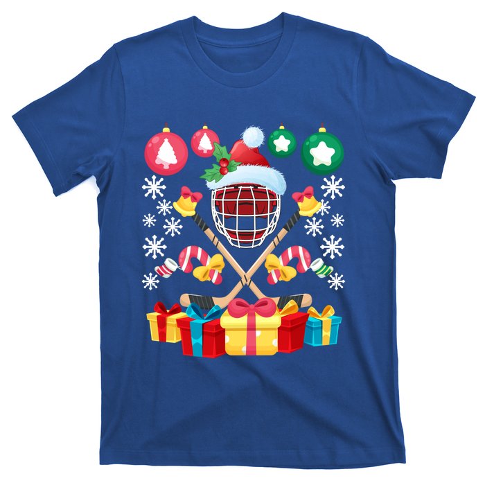 Ice Hockey Goalie Christmas Gift For Hockey Lover Funny Xmas Gift T-Shirt