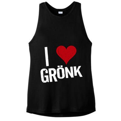 I Heart Gronk Ladies PosiCharge Tri-Blend Wicking Tank