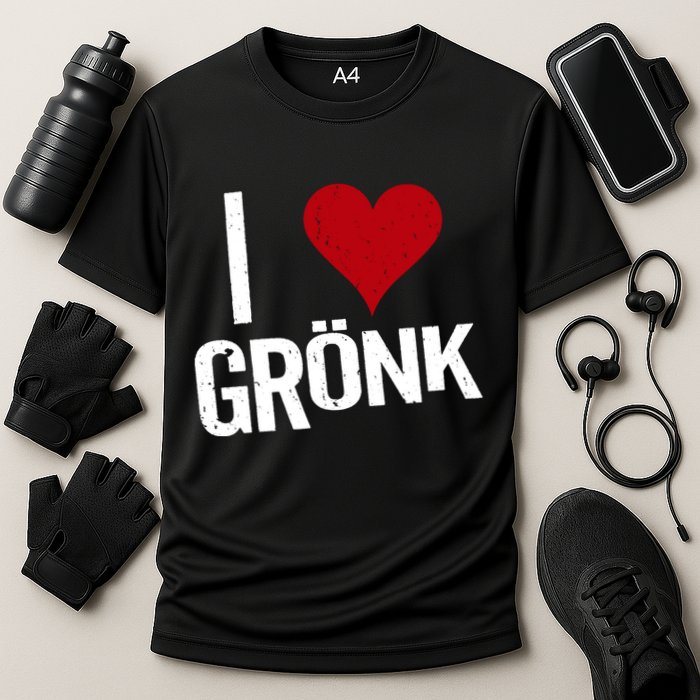 I Heart Gronk Cooling Performance Crew T-Shirt