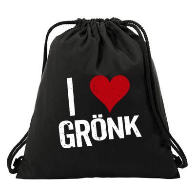 I Heart Gronk Drawstring Bag