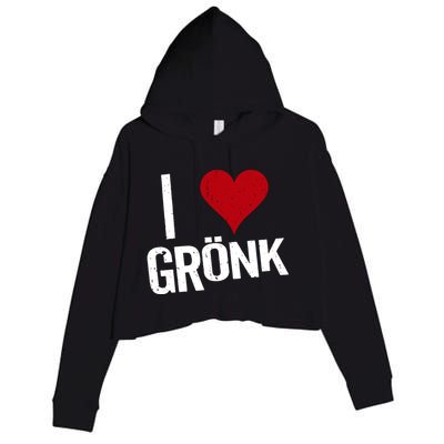 I Heart Gronk Crop Fleece Hoodie